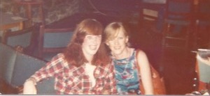 Lorraine wearing American Graffiti dungarees bought in Bus Stop. Impressed!